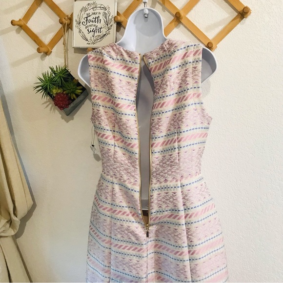 NWT Laundry by Shelli Segal Black Multicolored Tweed Dress Sz 4 - Picture 8 of 12